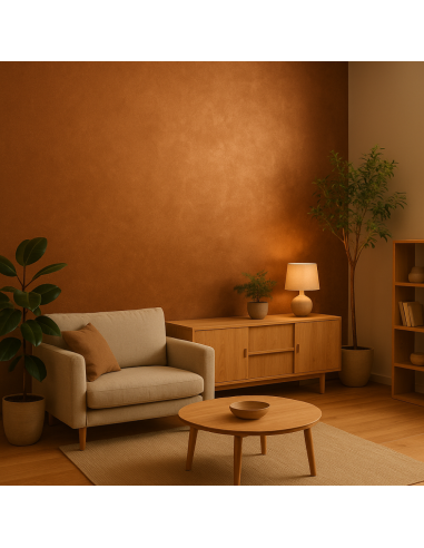 Decorativo Murale Milano Interni Colore Rame Effetto Seta Riflessi Perlescenti