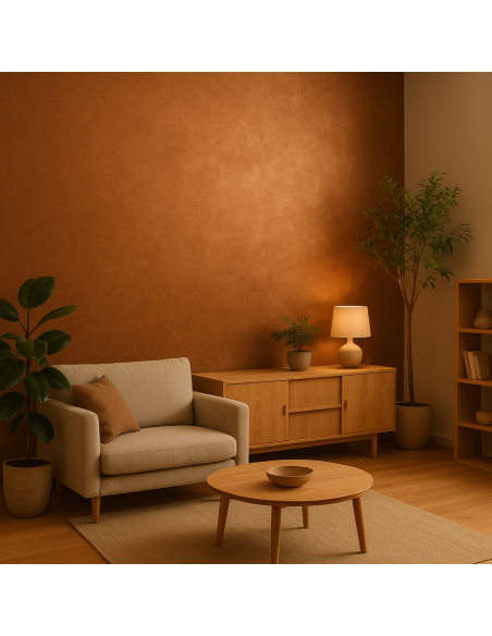 Decorativo Murale Milano Interni Colore Rame Effetto Seta Riflessi Perlescenti