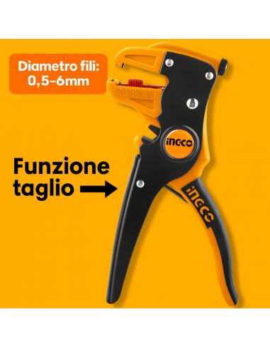 Pinza Spellafili Professionale Funzione Taglio Fili 0,5-6 mm Dimensioni 175 mm