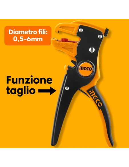 Pinza Spellafili Professionale Funzione Taglio Fili 0,5-6 mm Dimensioni 175 mm
