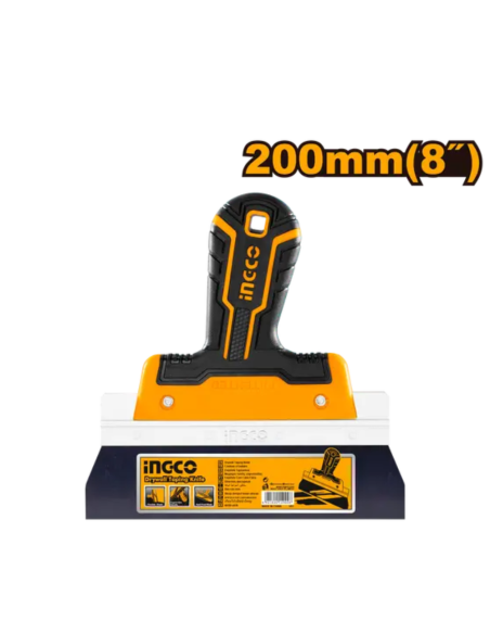 Spatola Larga Alluminio Lama Inox 200mm Finitura Nastro Cartongesso Professionale