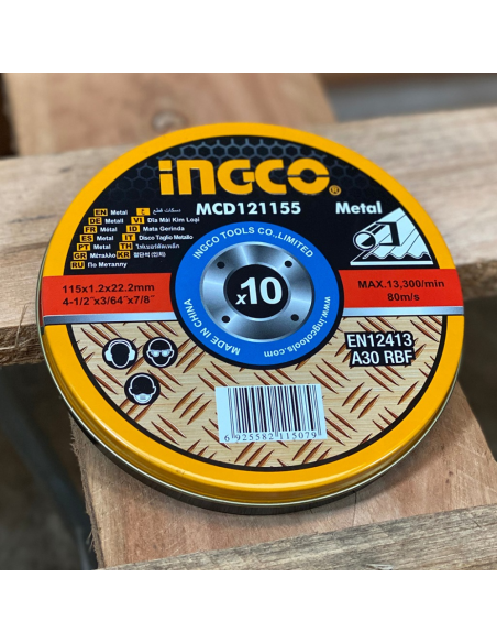 Disco Taglio Professionale Lavorazioni Metallo Acciaio Inox 115x1,2 mm 10 Pezzi