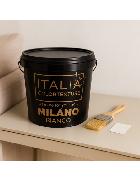 Decorativo Murale Milano Interni Colore Bianco Effetto Seta Riflessi Perlescenti