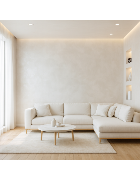 Decorativo Murale Milano Interni Colore Bianco Effetto Seta Riflessi Perlescenti