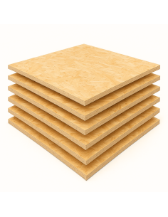 Set Pannelli OSB Fibra Legno Truciolato Sp. 9 mm Multistrato 125x125 cm 6 Pezzi - FORTUNATO