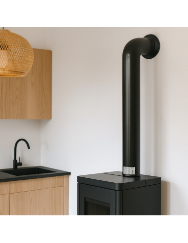 Tubo Lineare Arredo Canale Da Fumo Stufa A Pellet Sistema Scarico Diametro 150mm