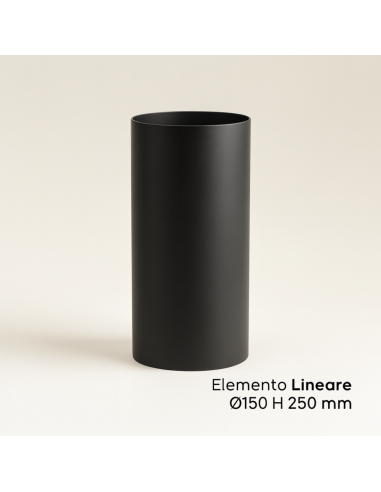 Tubo Lineare Arredo Canale Da Fumo Stufa A Pellet Sistema Scarico Diametro 150mm