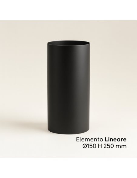 Tubo Lineare Arredo Canale Da Fumo Stufa A Pellet Sistema Scarico Diametro 150mm