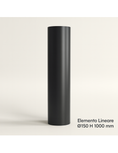 Tubo Lineare Arredo Canale Da Fumo Stufa A Pellet Sistema Scarico Diametro 150mm 2