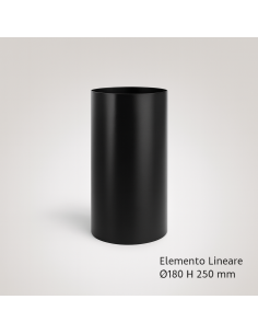 Tubo Lineare Arredo Canale Da Fumo Stufa A Pellet Sistema Scarico Diametro 180mm 2