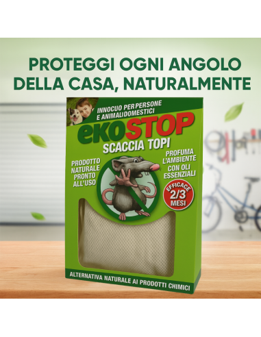 Repellente Naturale Scacciatopi Ratti Formula Innovativa Profumata 50 g Ekostop
