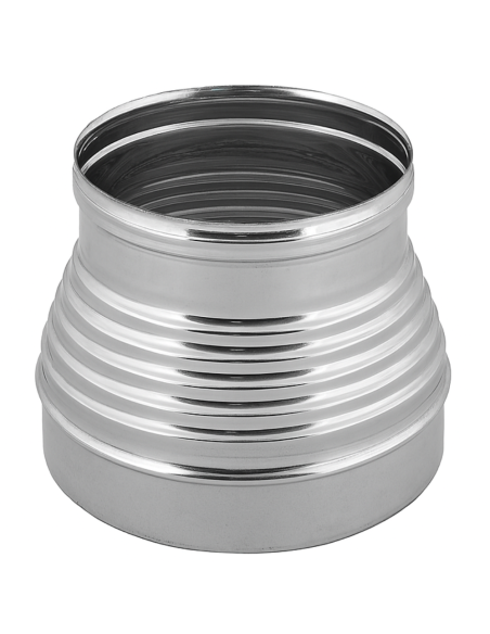 Aumento Canna Fumaria Acciaio Inox Mono Parete Sp. 0,5 mm Finitura BA Lucida