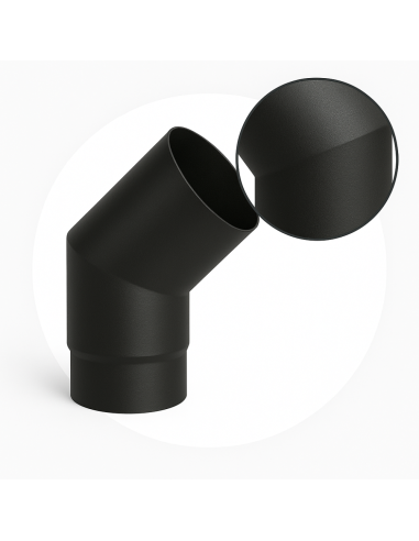 Curva a 45° Elemento Angolare Modifica Sezione Canale Fumo Stufa Pellet