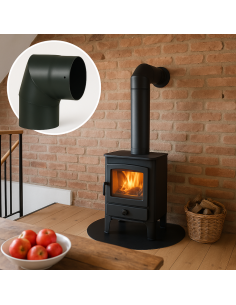 Curva a 90° Elemento Angolare Modifica Sezione Canale Fumo Stufa Pellet 2