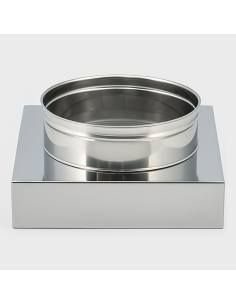 Riduzione Quadra Tonda 350x350 - Ø 300 mm, Acciaio Inox Sp. 0,5 mm Canna Fumaria