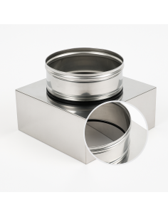 Riduzione Quadra Tonda 350x350 - Ø 300 mm, Acciaio Inox Sp. 0,5 mm Canna Fumaria 2