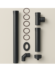 Kit Facile Pellet Completo 11 Pezzi Per Canale Da Fumo Diametro 80 mm