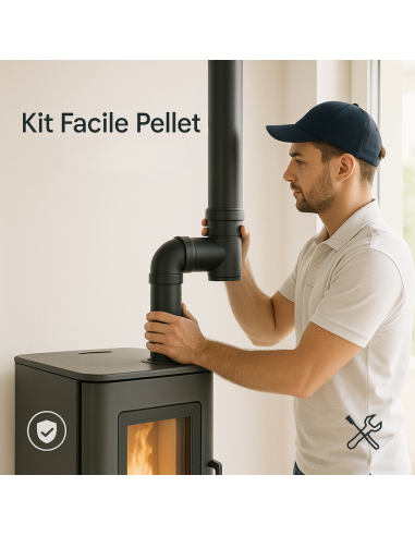 Kit Facile Pellet Completo 11 Pezzi Per Canale Da Fumo Diametro 80 mm