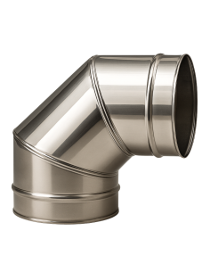 Curva In Acciaio Inox  Assemblaggio Canna Fumaria Diametro 250 mm Deviazioni 90° 