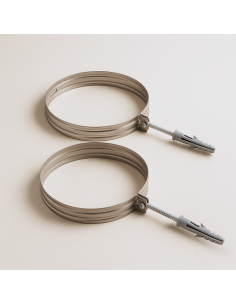 Collare Nervato Acciaio Inox Ø 300 mm Fissaggio Canna Fumaria Confezione 2 Pezzi