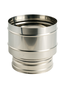 Fumaiolo 4 Venti Base Tonda In Acciaio Inox Diametro 80 mm Camini Stufe