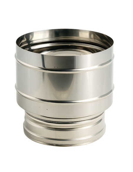 Fumaiolo 4 Venti Base Tonda In Acciaio Inox Diametro 80 mm Camini Stufe