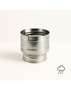 Fumaiolo 4 Venti Base Tonda In Acciaio Inox Diametro 80 mm Camini Stufe 2