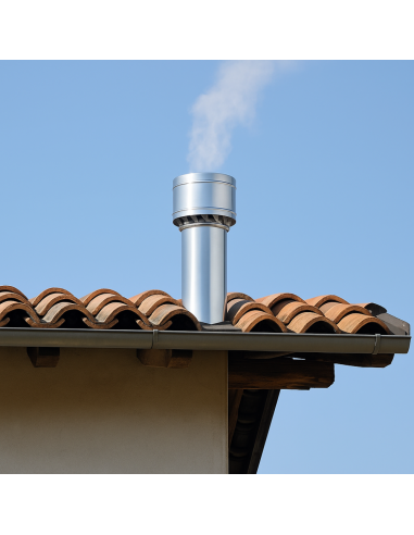 Fumaiolo 4 Venti Base Tonda In Acciaio Inox Diametro 80 mm Camini Stufe