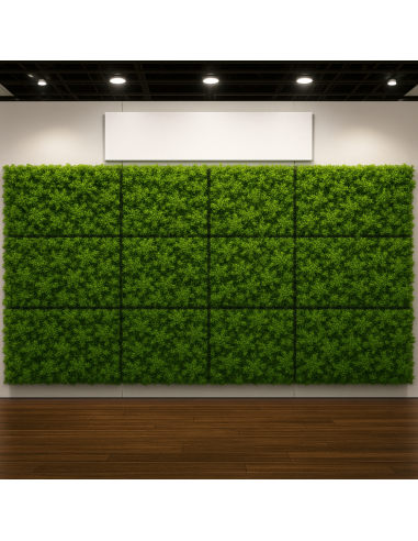 Pannello Decorativo Siepe Artificiale Interni Esterni 50 x 50 x h3 cm Lichene 