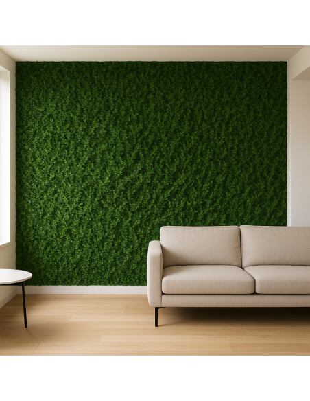 Pannello Decorativo Siepe Artificiale Interni Esterni 50 x 50 x h3 cm Felce  