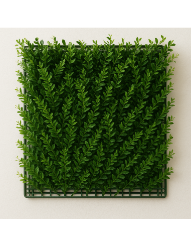 Pannello Decorativo Siepe Artificiale Interni Esterni 50 x 50 x h3 cm Felce  