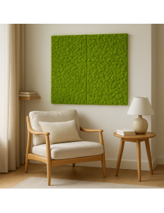 Pannello Decorativo Siepe Artificiale Interni Esterni 50 x 50 x h3 cm Muschio  
