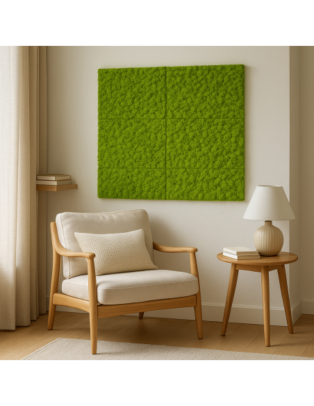 Pannello Decorativo Siepe Artificiale Interni Esterni 50 x 50 x h3 cm Muschio  
