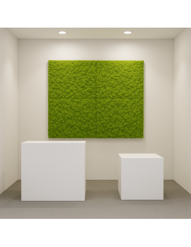 Pannello Decorativo Siepe Artificiale Interni Esterni 50 x 50 x h3 cm Muschio  