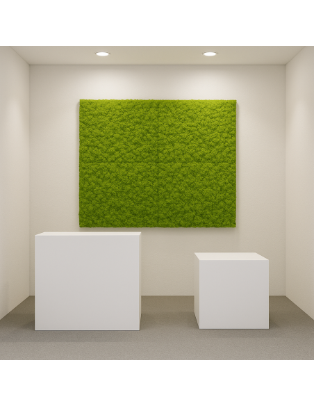 Pannello Decorativo Siepe Artificiale Interni Esterni 50 x 50 x h3 cm Muschio  