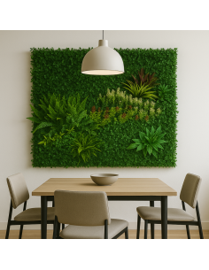 Pannello Decorativo Siepe Artificiale Interni Esterni 100 x 100 x h5 cm Spring 2