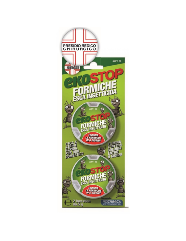 Esca Formiche Insetticida Gel Professionale Eliminazione Colonia Rapida 6 Giorni Ekostop 
