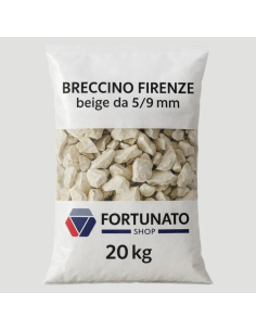 Breccino Firenze Colore Beige  5/9 mm Granulato Decorazioni Finiture Sacco 20 kg