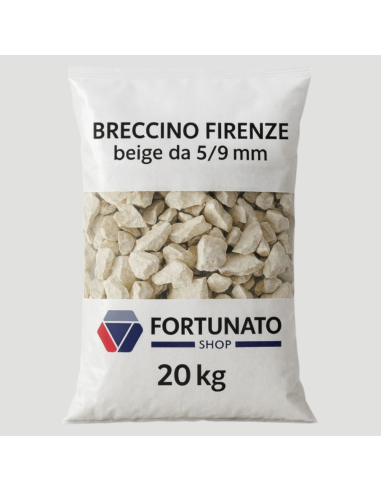 Breccino Firenze Colore Beige  5/9 mm Granulato Decorazioni Finiture Sacco 20 kg