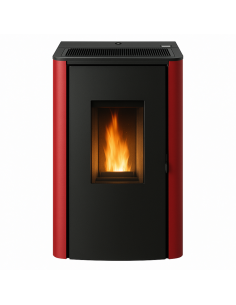Stufa Pellet Roxy 7,87 Kw Colore Bordeaux Volume Riscaldabile 180 m³ Classe A+
