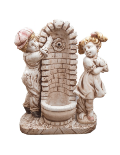 Fontana Calcestruzzo Cemento Senza Rubinetto 75x35xH.91cm Modello Bimbo Bimba