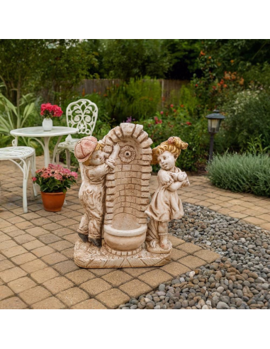 Fontana Calcestruzzo Cemento Senza Rubinetto 75x35xH.91cm Modello Bimbo Bimba