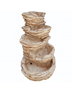 Fontana Giardino Niagara Marrone Calcestruzzo Senza Rubinetto 70 x 60 x h.95 cm