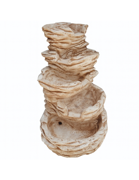 Fontana Giardino Niagara Marrone Calcestruzzo Senza Rubinetto 70 x 60 x h.95 cm