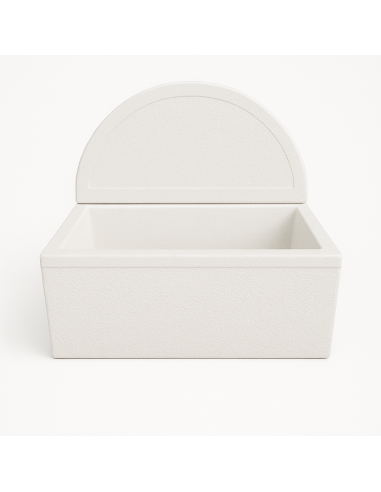 Pilozza Lavabo Calcestruzzo Cemento Serie Firenze Misure 80 x 50 x H.30 cm