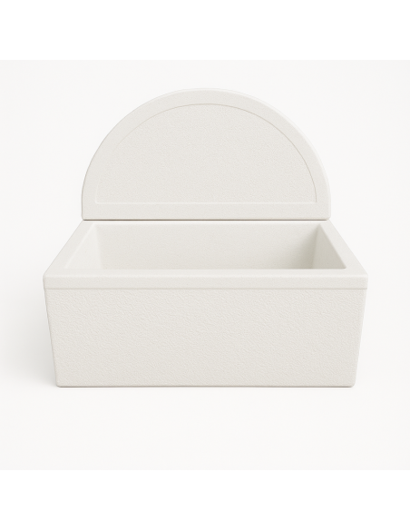 Pilozza Lavabo Calcestruzzo Cemento Serie Firenze Misure 80 x 50 x H.30 cm