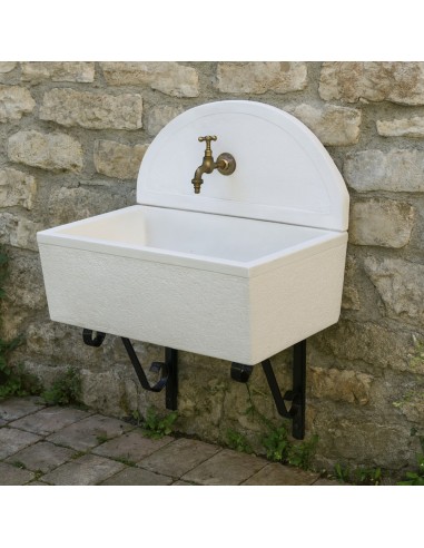 Pilozza Lavabo Calcestruzzo Cemento Serie Firenze Misure 80 x 50 x H.30 cm