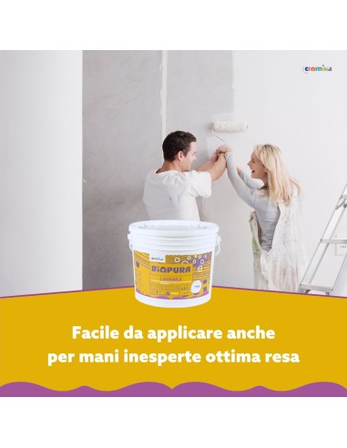 Superpittura Lavabile Traspirante Interni Alta Copertura Linea BIOPURA Cromika