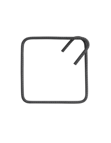 Staffa Chiusa Antisismica Armatura Ferro 20 x 20 cm Strutture Cemento 1 Pezzo