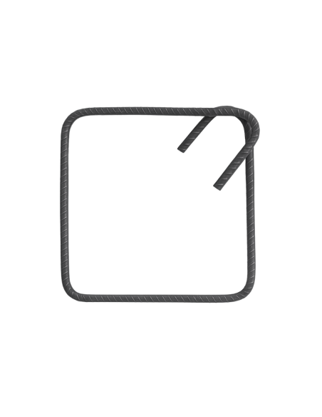 Staffa Chiusa Antisismica Armatura Ferro 20 x 20 cm Strutture Cemento 1 Pezzo